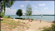 Uferweg am Sandstrand des Scharmützelsee