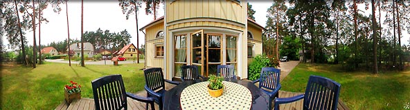 360-Grad-Panorama Haustyp "Villa Rosendal" Terrasse - Sjödalshus Musterhaus Borkwalde