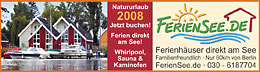 FerienSee.de - Ferienhaus direkt am See - Anzeige im Reisemarkt des Berliner Verlag