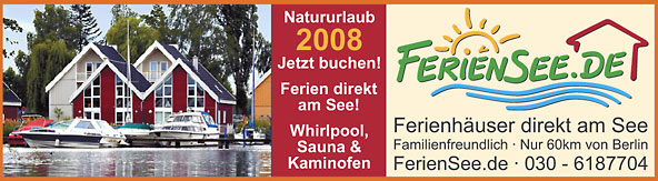 FerienSee.de - Ferienhausvermittlung - Ferienhaus direkt am See