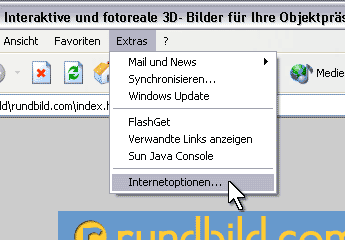 internet explorer internetoptionen